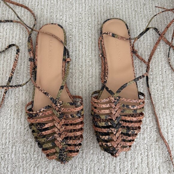 Ulla Johnson Damia Flat in Python - Picture 1 of 5